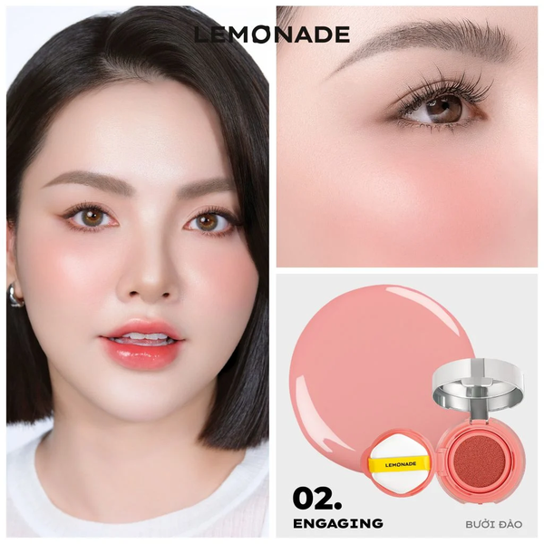 Má hồng căng bóng dạng phấn nước thuần chay Mirror Mirror Blush Cushion 5g