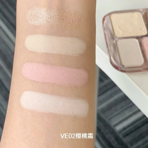 Bảng Phấn Má & Highlight 4 Ô Veecci 9g