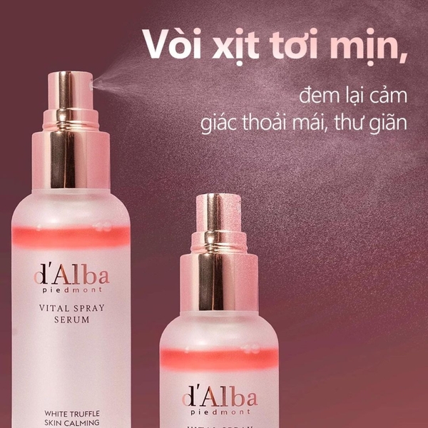 Xịt khoáng d'Alba màu hồng White Truffle Vital Spray Serum 100ml
