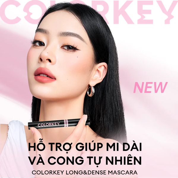 Mascara lâu trôi Colorkey Hỗ Trợ Giúp Mi Dài Và Tơi, Nhanh Khô, Không Lem Trôi 4.5g