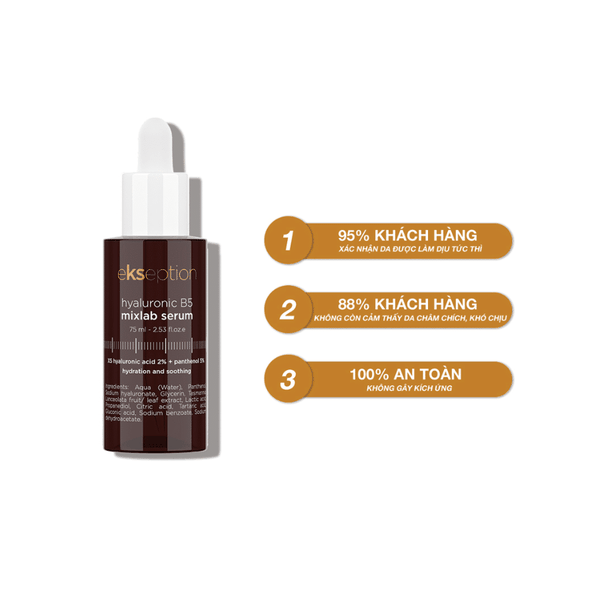 Serum phục hồi và làm dịu da Ekseption HYALURONIC B5 MIXLAB 75ml