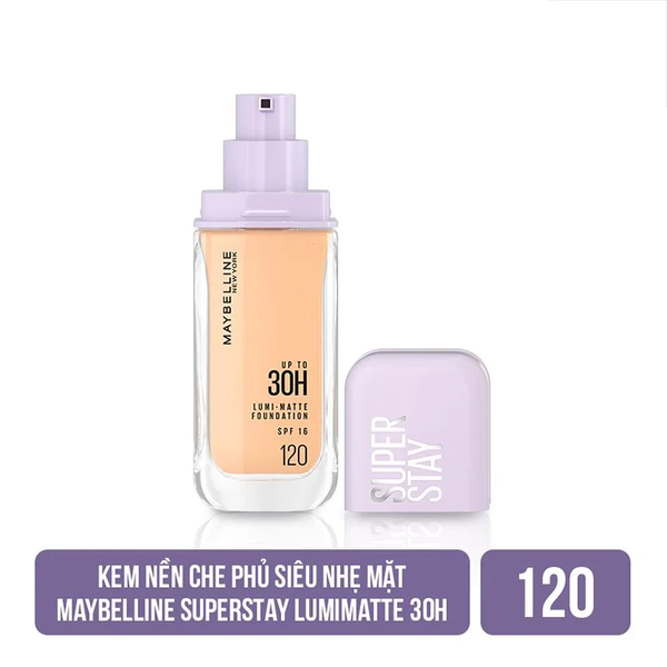 Kem nền che phủ cao Maybelline Super Stay Up To 30H Lumi Matte Foundation