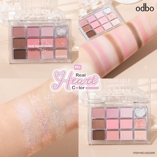 Phấn Mắt 12 Ô Odbo Real Heart Color Eye Palette