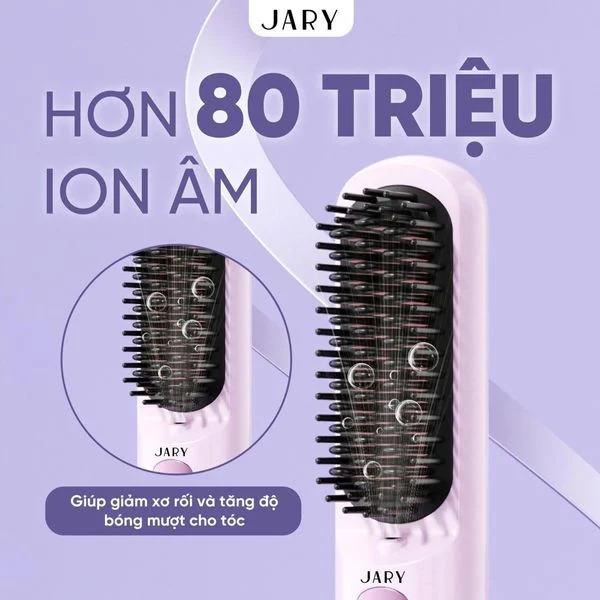 Lược điện chải tóc không dây Ion âm Jary