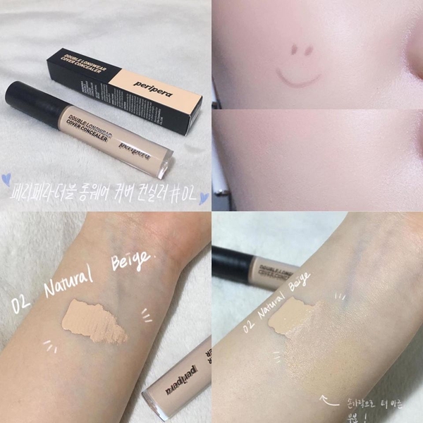 Che khuyết điểm che phủ tốt Peripera Double Longwear Cover Concealer 5.5g