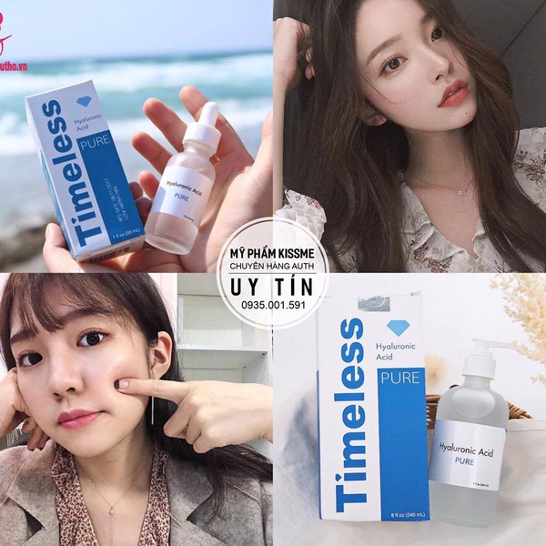 Tinh chất dưỡng ẩm, cấp nước Timeless Hyaluronic Acid 100% Pure 60ml