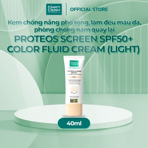(Hàng nhập khẩu) Kem Chống Nắng MartiDerm The Originals Proteos Screen SPF50+ Fluid Cream 40ml