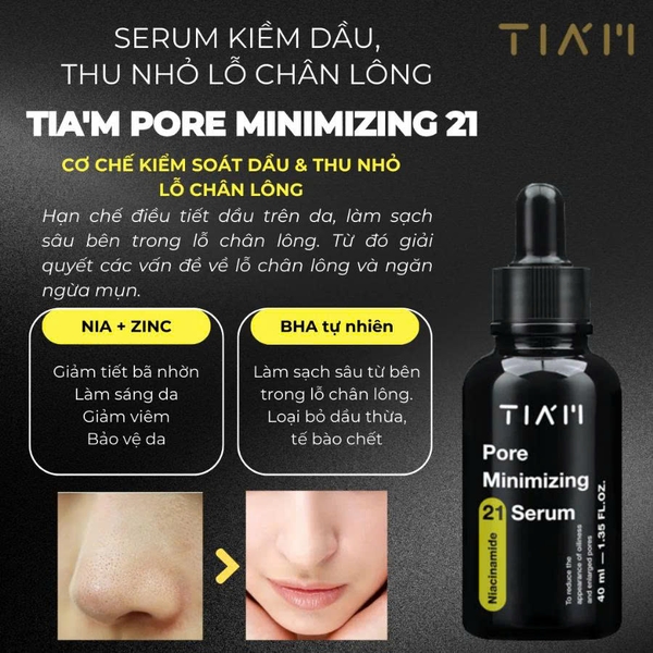 Serum Tiam Đen 20% Niacinamide Pore Minimizing