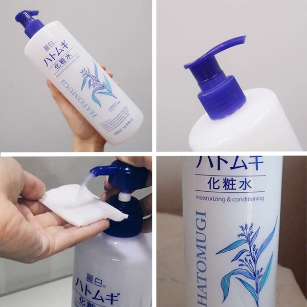Toner dưỡng ẩm Hatomugi Moisturizing & Conditioning The Lotion 500ml