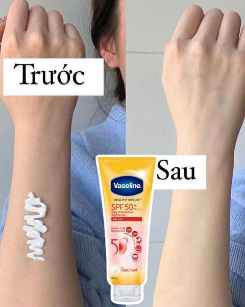 Sữa Dưỡng Thể Chống Nắng Vaseline SPF 50+ PA++++ Healthy Bright Sun + Pollution Protect