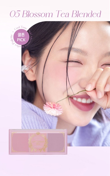 Bảng Phấn Má I'm Meme Afternoon Tea Blusher Palette - 05 Blossom Tea Blended