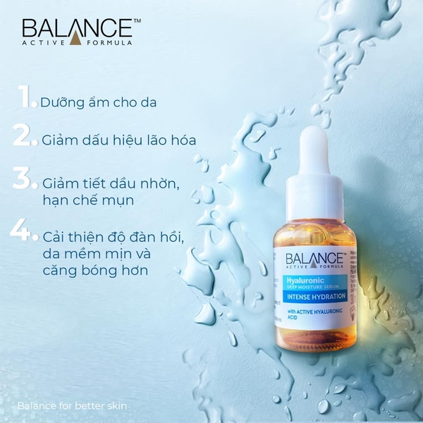 Serum cấp ẩm Balance Hyaluronic Active Formula Hyaluronic Deep Moisture