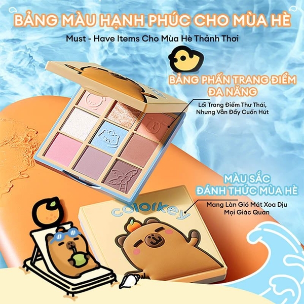 Bảng Phấn Mắt 9 Ô Màu Colorkey Capybara