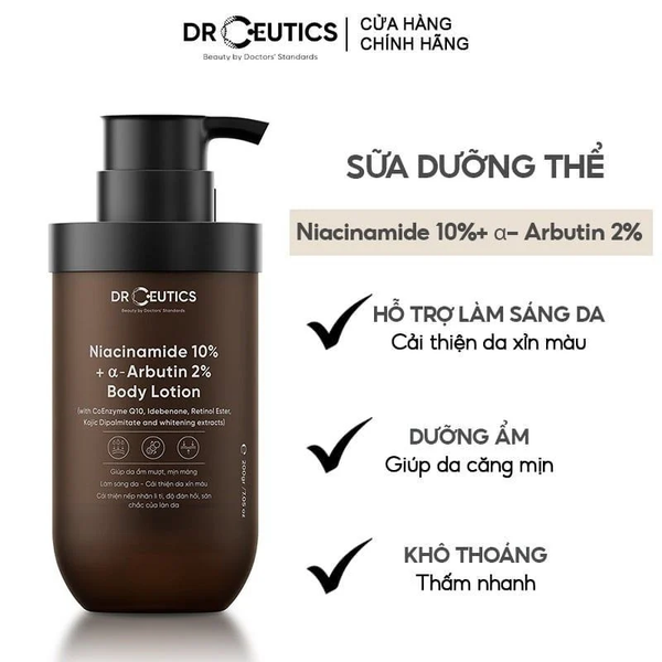 Dưỡng thể DrCeutics NIACINAMIDE 10% +  α – ARBUTIN 2%