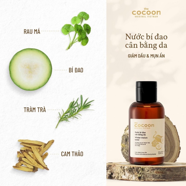 Toner da dầu mụn bí đao Cocoon 140ml