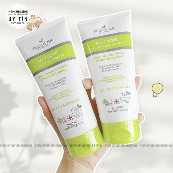 Sữa Rửa Mặt Floslek Anti Acne Bacterial Face Cleansing Gel