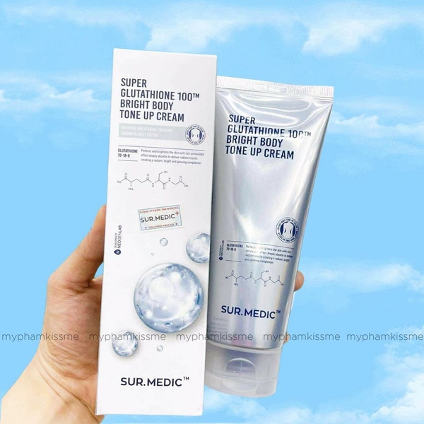 Kem Dưỡng Trắng Nâng Tông Sur.Medic+ Super Glutathione 100TM Bright Body Tone Up Cream