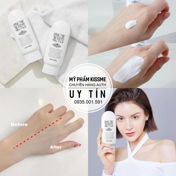 Kem tắm trắng Secret Key Snow White Milky Pack 200g
