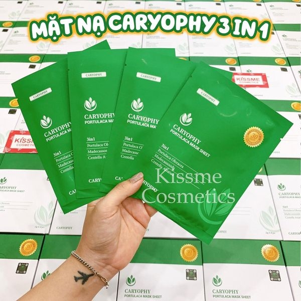Mặt Nạ Dưỡng Da Dầu Mụn Caryophy Portulaca Mask Sheet 22g