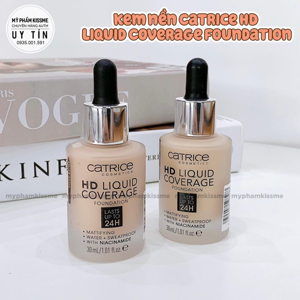 Kem Nền Che Phủ Kiềm Dầu 24H Catrice HD Liquid Coverage Foundation