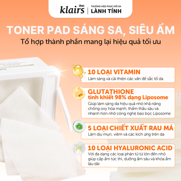 Mặt nạ giấy Freshly Vitamin Skin Prep Pads Dear, Klairs