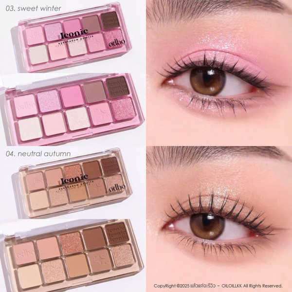 Phấn Mắt 10 Ô Odbo Iconic Eyeshadow Palette