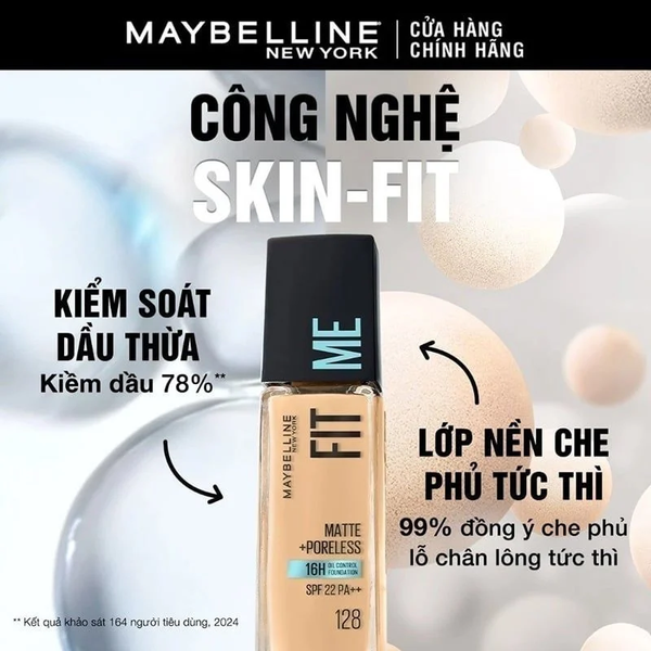 Kem Nền Maybelline Fit Me Matte Poreless Foundation SPF22