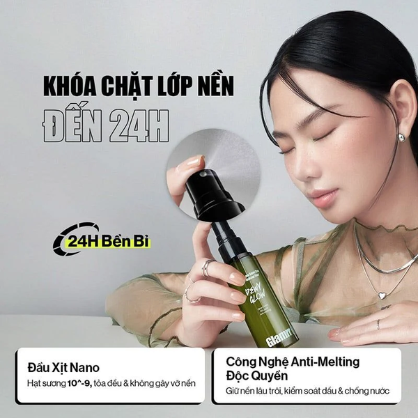 Xịt Khóa Nền Glamrr Q Vegan Super Makeup Fixer