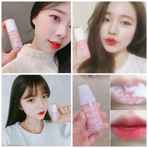 Gel Sủi Tẩy Tế Bào Chết Siêu Mềm Môi Unpa Bubi Bubi Bubble Lip Scrub