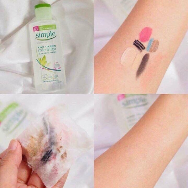 Nước tẩy trang cho da nhạy cảm Simple Kind To Skin Cleansing Micellar Water 200ml