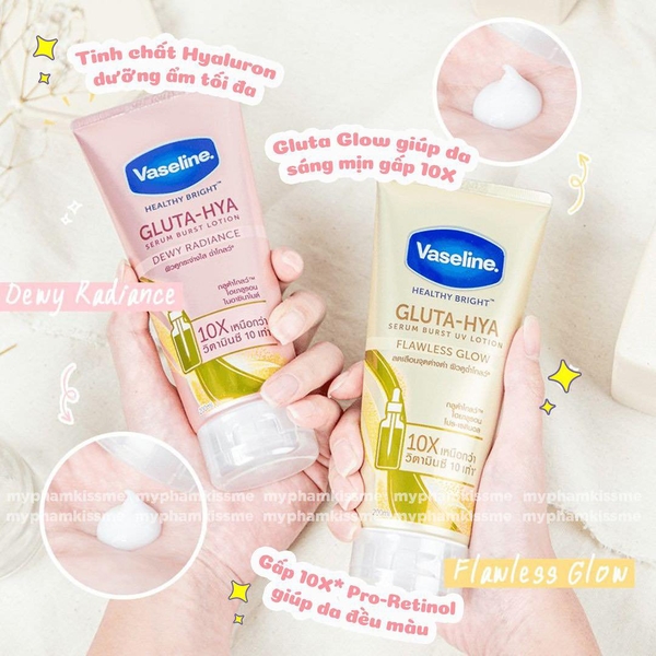 Sữa dưỡng thể Vaseline Healthy Bright Gluta HYA Serum Burst Lotion 330ml