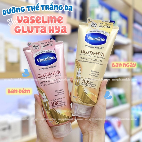 Sữa dưỡng thể Vaseline Healthy Bright Gluta HYA Serum Burst Lotion 330ml