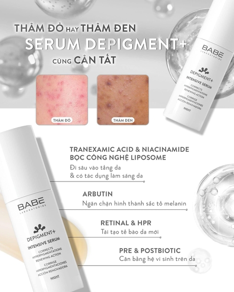 Serum Dưỡng Sáng Mờ Thâm Nám Babe DEPIGMENT+