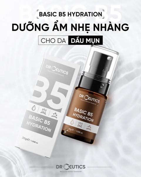 Serum phục hồi da DrCeutics Basic B5 Hydration cho da dầu mụn 30g
