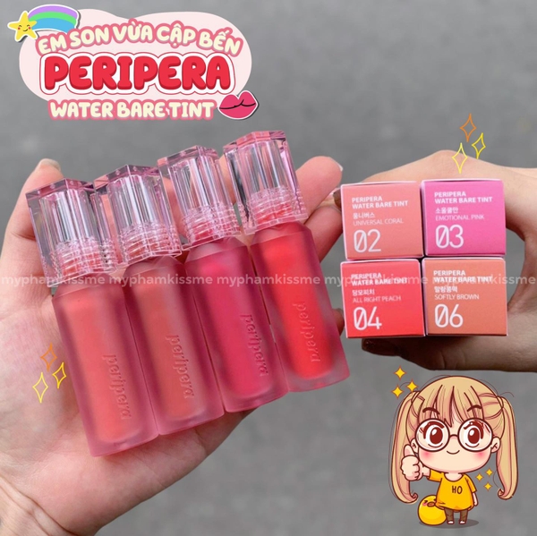 Son Tint Bóng Peripera Water Bare Tint