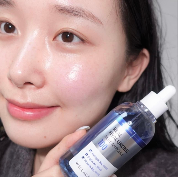 Serum Cấp Nước, Phục Hồi Da Wellage Real Hyaluronic Blue Ampoule 100