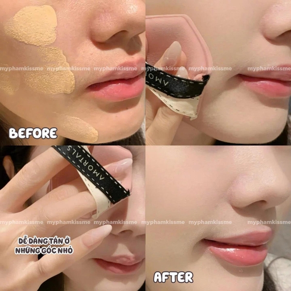 Set 3 mút trang điểm Amortals Black Pink TieTie