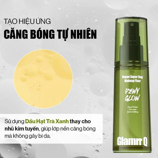 Xịt Khóa Nền Glamrr Q Vegan Super Makeup Fixer