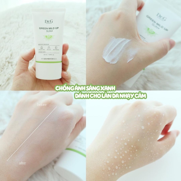 Kem chống nắng da nhạy cảm Dr.G Green Mild Up Sun SPF 50/PA++++ 50ml