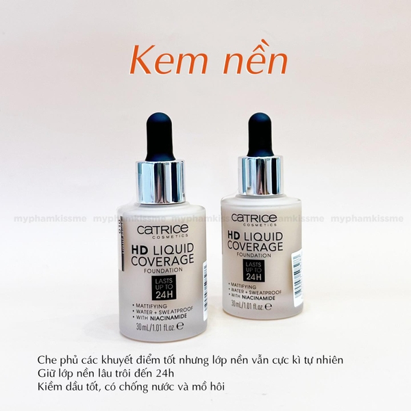Kem Nền Che Phủ Catrice HD Liquid Coverage Foundation 30ml