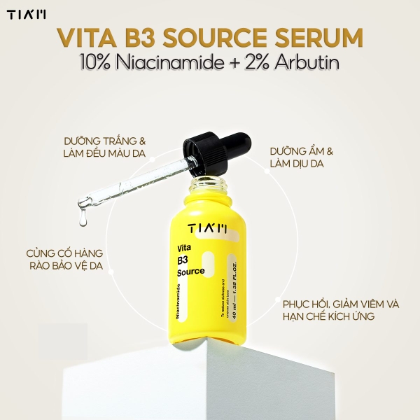 Serum dưỡng trắng mờ thâm Tiam Vita B3 Source 40ml