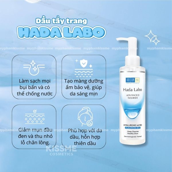 Dầu tẩy trang dưỡng ẩm HadaLabo Advanced Nourish Hyaluron Cleansing Oil