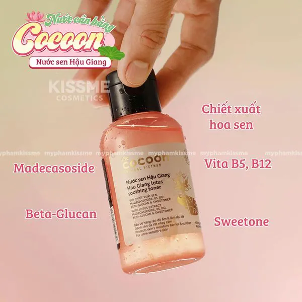 Cocoon Toner SEN Hậu Giang nước cân bằng da Cocoon Thuần Chay