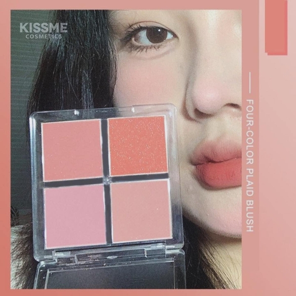 Bảng má hồng nội địa trung 4 ô GoGo Tales Soft Mist Naked Feeling Blush