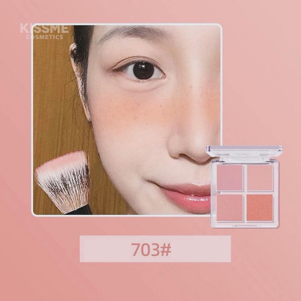 Bảng má hồng nội địa trung 4 ô GoGo Tales Soft Mist Naked Feeling Blush