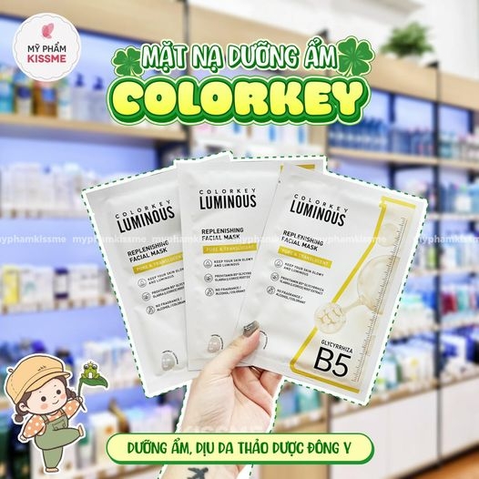 Mặt Nạ dưỡng da Colorkey Dưỡng Ẩm, Làm Dịu Da, Hỗ Trợ Dưỡng Sáng Facial Mask
