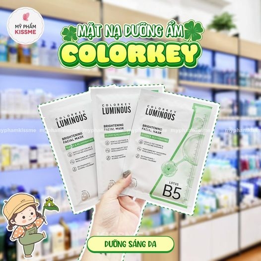 Mặt Nạ dưỡng da Colorkey Dưỡng Ẩm, Làm Dịu Da, Hỗ Trợ Dưỡng Sáng Facial Mask