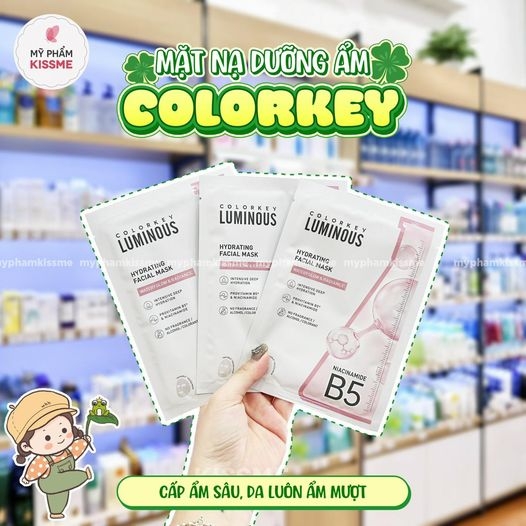Mặt Nạ dưỡng da Colorkey Dưỡng Ẩm, Làm Dịu Da, Hỗ Trợ Dưỡng Sáng Facial Mask