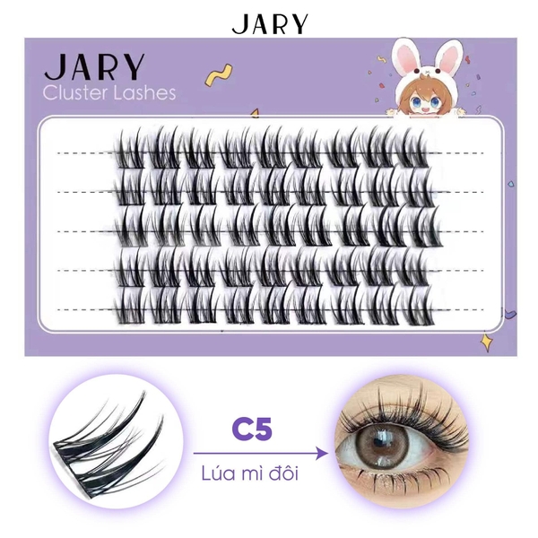 Lông Mi Cụm Tự Nhiên Jary Cluster Lashes - Hộp Nhựa 5 Hàng