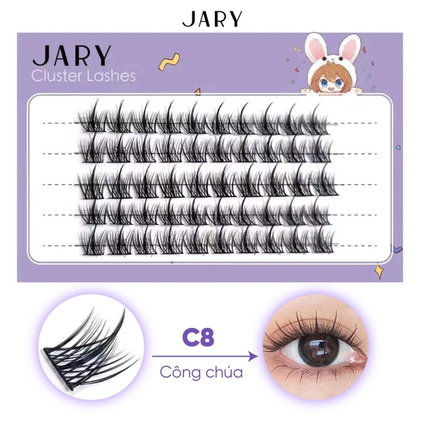 Lông Mi Cụm Tự Nhiên Jary Cluster Lashes - Hộp Nhựa 5 Hàng